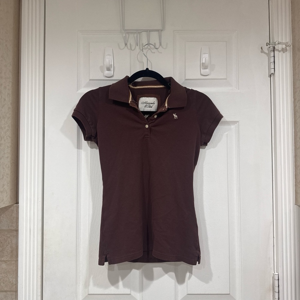 Vintage Abercrombie & Fitch Brown Polo Shirt